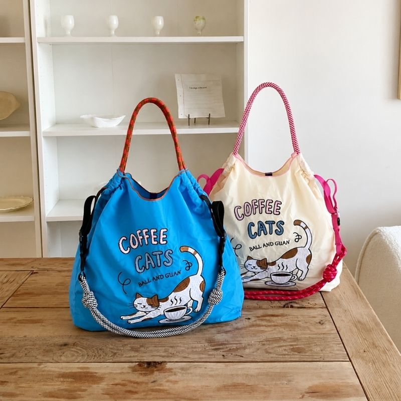 Women Hand Bags Sale - 【สินค้าขายดี】กระเป๋าช้อปปิ้งผู้หญิงลายปักสุดทันสมัย, กระเป๋าสะพายไหล่ความจุขนาดใหญ่, กระเป๋าถือสำหรับเดินทาง, น้ำหนักเบาและพับเก็บได้, เหมาะสำหรับการช้อปปิ้ง, พักผ่อน,