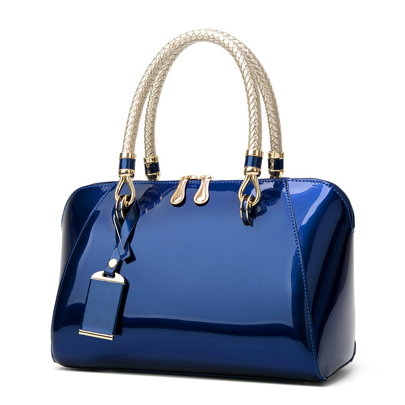 Women Bags Trend 2025 - กระเป๋าถือหนังเงางามสำหรับผู้หญิงกระเป๋าแฟชั่น2023ใหม่สีฟ้าสีแดงสีดำสีเบจสีชมพูกระเป๋าสำหรับผู้หญิง SAC de Luxe Femme