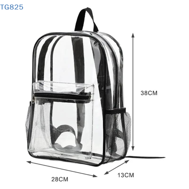Women Bags Large - 【AN】【AN】กระเป๋าเป้สะพายหลัง PVC โปร่งใสสำหรับเล่นกีฬากลางแจ้ง กระเป๋าเป้สะพายหลังแบบมองเห็นได้สำหรับการเดินทางแบบสบาย ๆ กระเป๋าสะพายไหล่กันน้ำความจุขนาดใหญ่