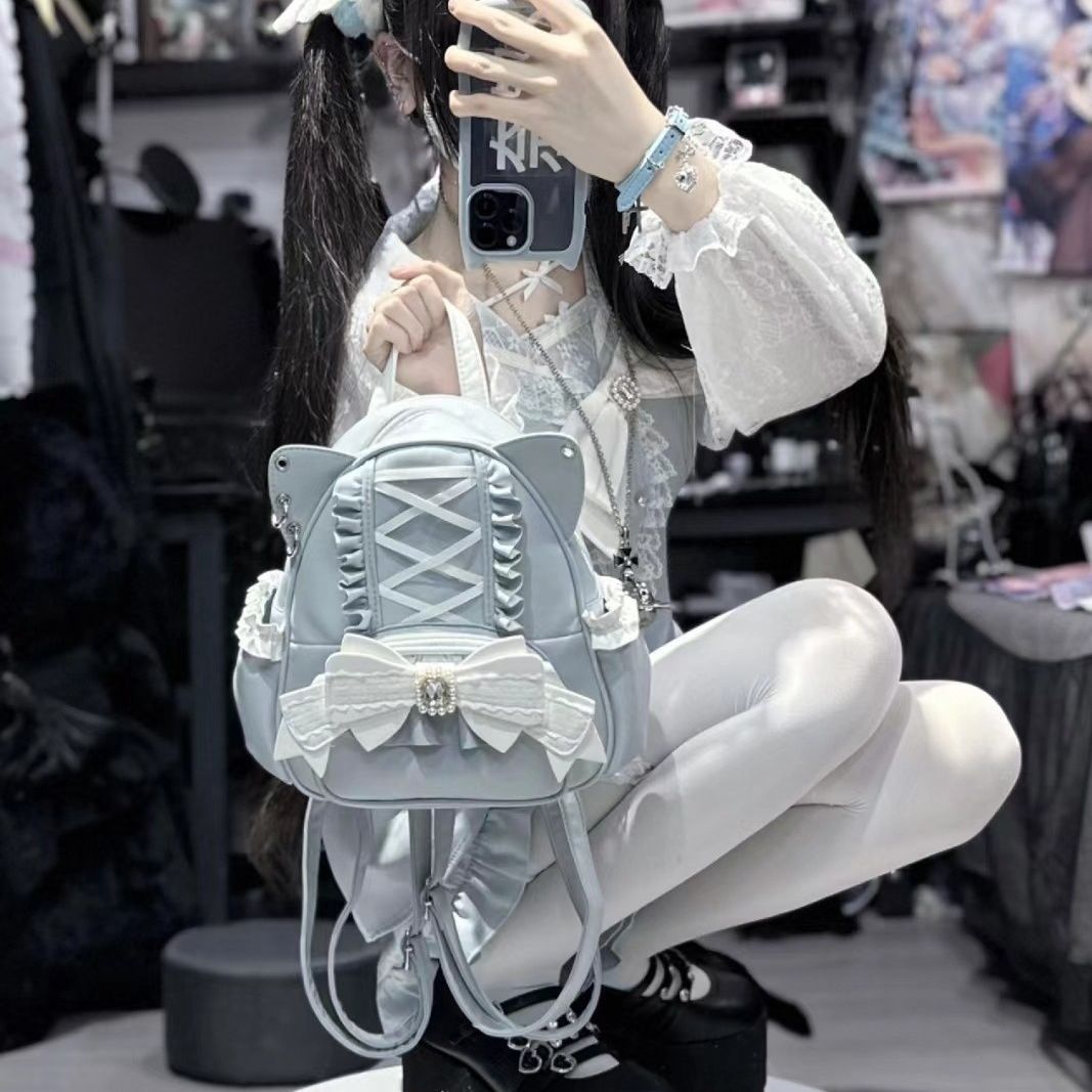 Women'S Japanese Bags - กระเป๋าเป้สะพายหลังสไตล์ญี่ปุ่น Jirai Kei Lolita พร้อมหูแมว -