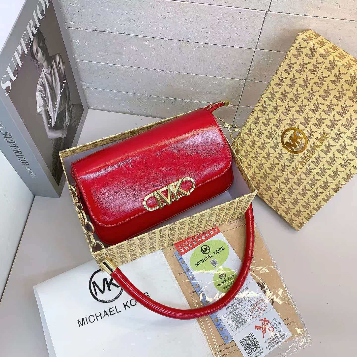 Women'S Bags Michael Kors - กระเป๋าสะพายโซ่สำหรับผู้หญิง Michael Kors, กระเป๋าสะพายไหล่สีดำสำหรับฤดูร้อนใหม่, กระเป๋าใส่โทรศัพท์แบบฝาปิดสำหรับผู้หญิง