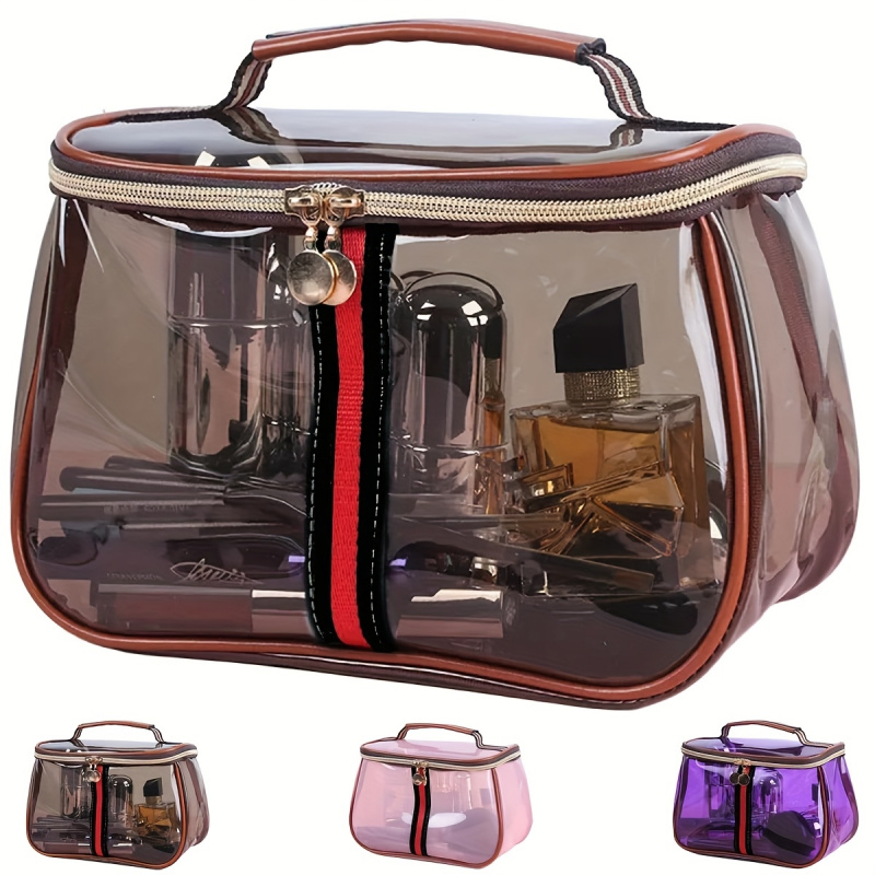 Women Bags Large - กระเป๋าเครื่องสำอางธีมแอปเปิ้ลแบบใหม่，กระเป๋าใส่อุปกรณ์อาบน้ำแบบใสขนาดใหญ่สำหรับผู้หญิง，กระเป๋าเดินทางแบบใสพร้อมซิป