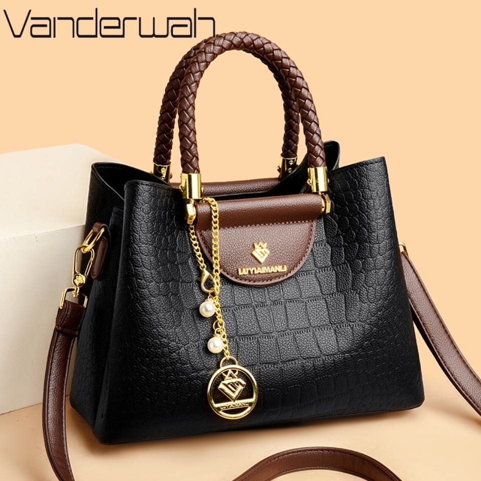 Women Bags On Sale - ทอจับแบรนด์แท้คุณภาพสูงหนัง Casual Tote กระเป๋าถือหรูผู้หญิงออกแบบกระเป๋าไหล่กระเป๋าผู้หญิง Sac