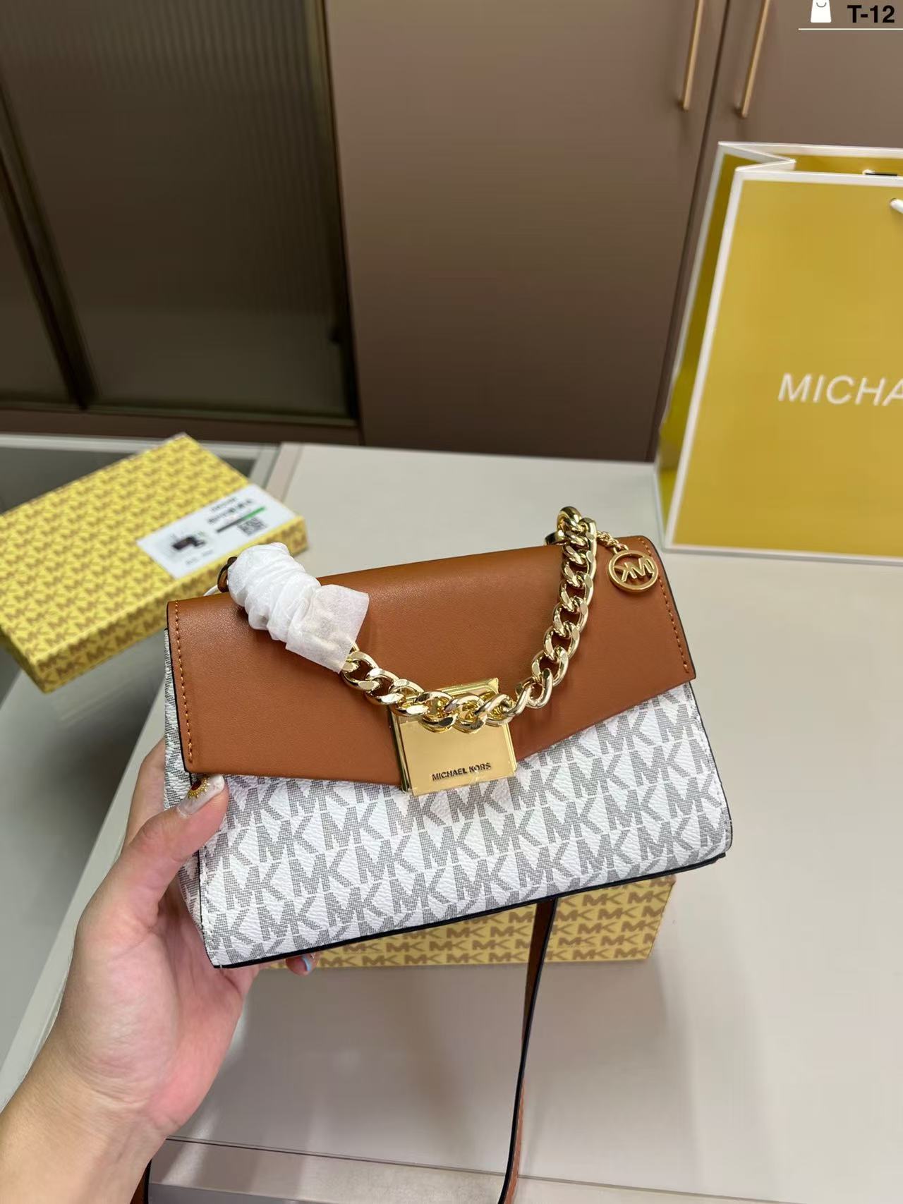 Women'S Bags Michael Kors - กระเป๋าสะพายไหล่ดีไซน์หรูสำหรับผู้หญิง Michael Kors รุ่นใหม่ล่าสุด, กระเป๋าสะพายข้างคลาสสิก, กระเป๋าทรงสี่เหลี่ยมขนาดเล็กคุณภาพสูงทันสมัย