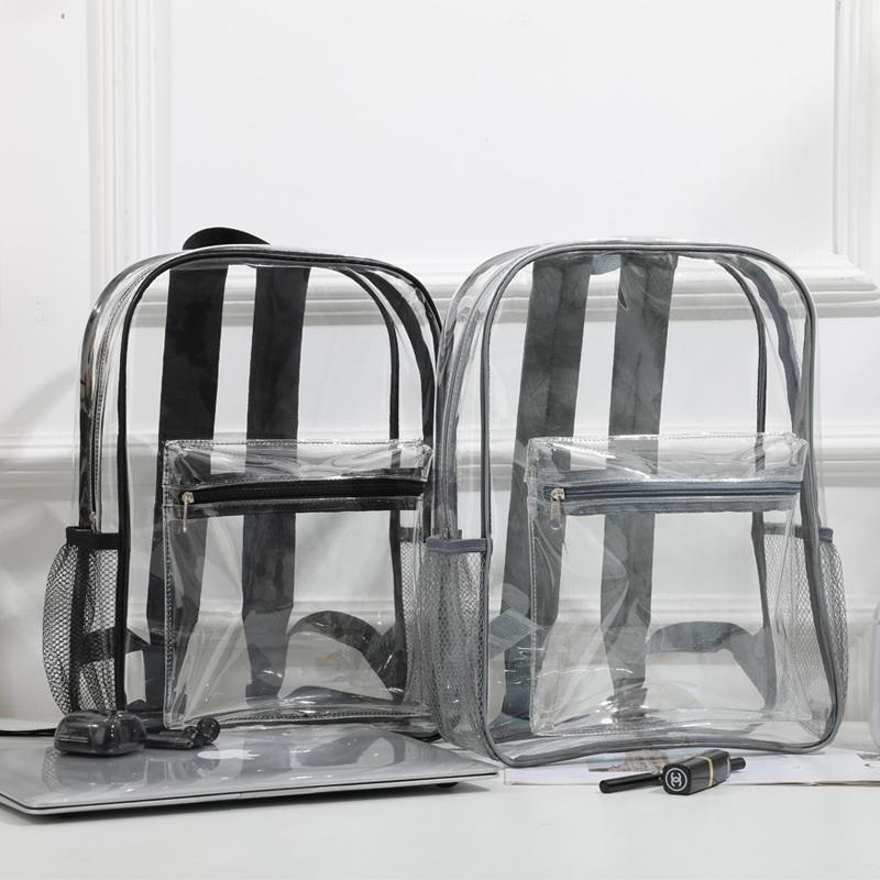 Women Bags Large - ขายร้อน กระเป๋าเป้สะพายหลัง PVC ใส สำหรับกีฬากลางแจ้ง ฟิตเนส