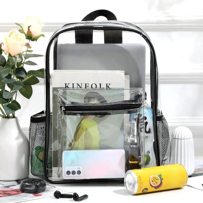 Women Bags Large - กระเป๋าเป้สะพายหลังใสกันน้ำสำหรับกีฬากลางแจ้งและฟิตเนส ความจุขนาดใหญ่ เหมาะสำหรับการเดินทางแบบสบายๆ