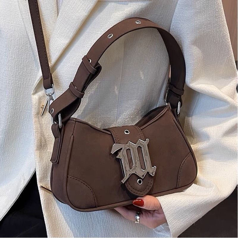 Women Hand Bags Sale - กระเป๋าสะพายไหล่ดีไซน์ย้อนยุคสำหรับสาวๆ ขายดี กระเป๋าถืออเนกประสงค์สำหรับผู้หญิงรุ่นใหม่ แฟชั่นเรียบง่าย กระเป๋าหนังกลับ