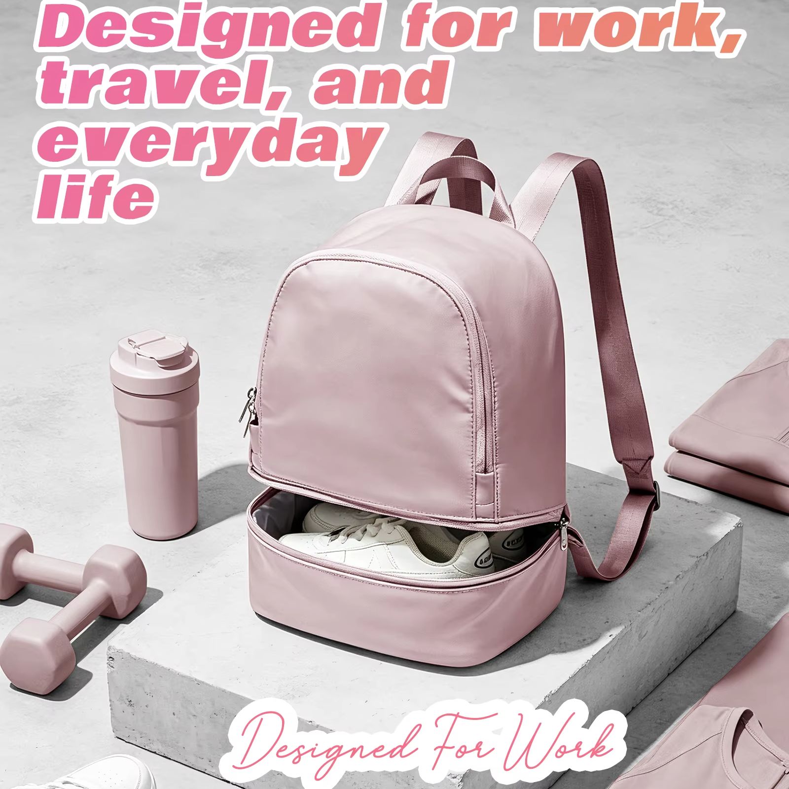 Women Bags And Purses - กระเป๋าสำหรับผู้หญิง, กระเป๋าเป้สะพายหลังกีฬาขนาดเล็กพร้อมช่องใส่รองเท้า, กระเป๋าเป้สะพายหลังสำหรับเดินทาง, กระเป๋าเป้สะพายหลังกันน้ำสำหรับออกกำลังกายสำหรับผู้หญิง, กระเป๋าเดินทาง