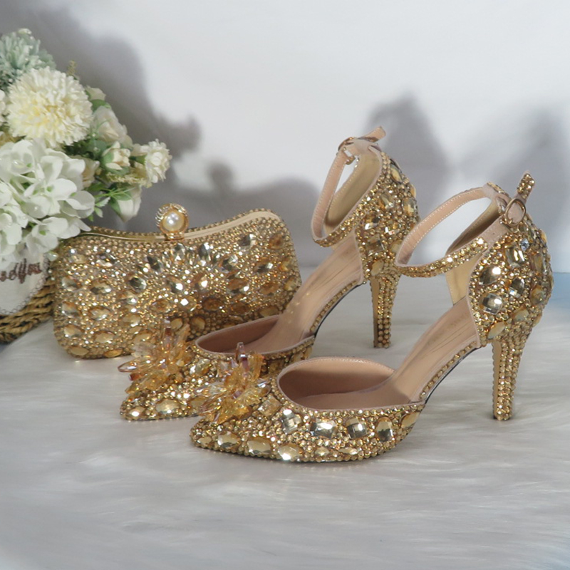2021 ใหม่คริสตัลสีทอง Bridals  - Women Bags Golden บทวิจารณ์และราคา