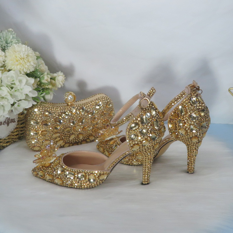 2021 ใหม่คริสตัลสีทอง Bridals  - Women Bags Golden บทวิจารณ์และราคา