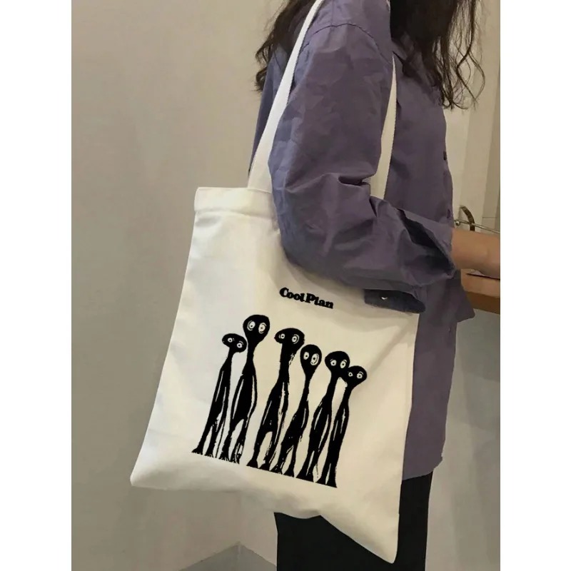 ROMWE กระเป๋าสะพายผ้าแคนวาสลาย - Women'S Work Bags Tote บทวิจารณ์และราคา