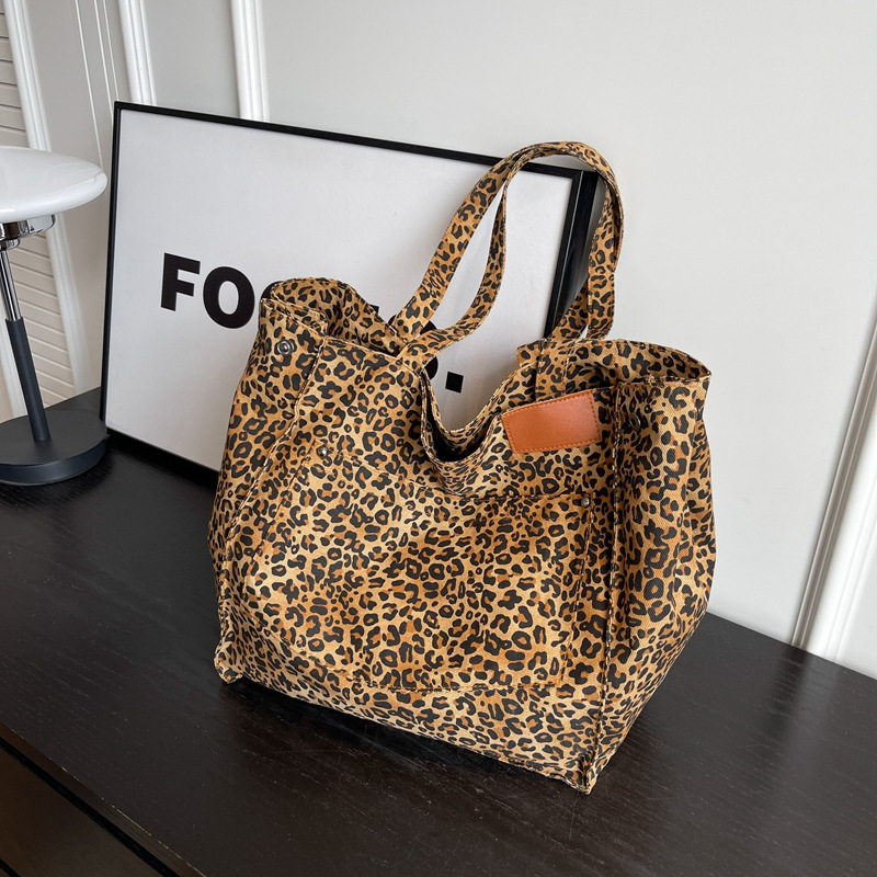 กระเป๋าถือลายเสือดาว กระเป๋าสะ - Women'S Work Bags Tote บทวิจารณ์และราคา