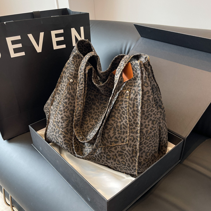 กระเป๋าถือลายเสือดาว กระเป๋าสะ - Women'S Work Bags Tote บทวิจารณ์และราคา