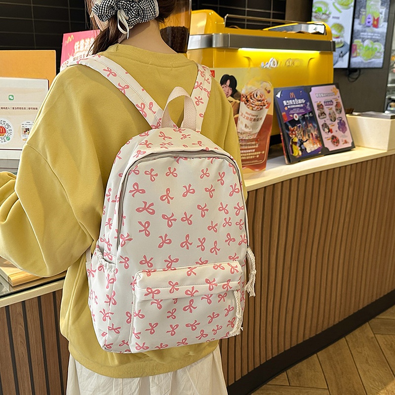 กระเป๋าเป้สะพายหลังไนลอนลายดอก - Women Bags Large บทวิจารณ์และราคา