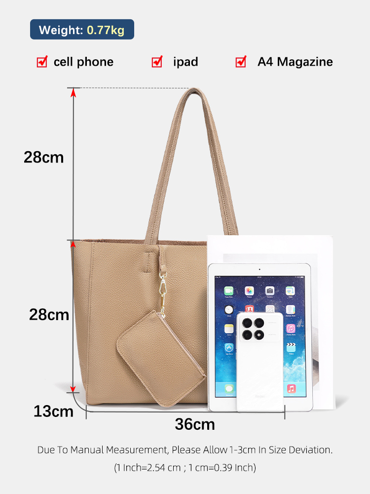 กระเป๋าถือขนาดใหญ่หนังแท้ Zenc - Women'S Work Bags Tote บทวิจารณ์และราคา