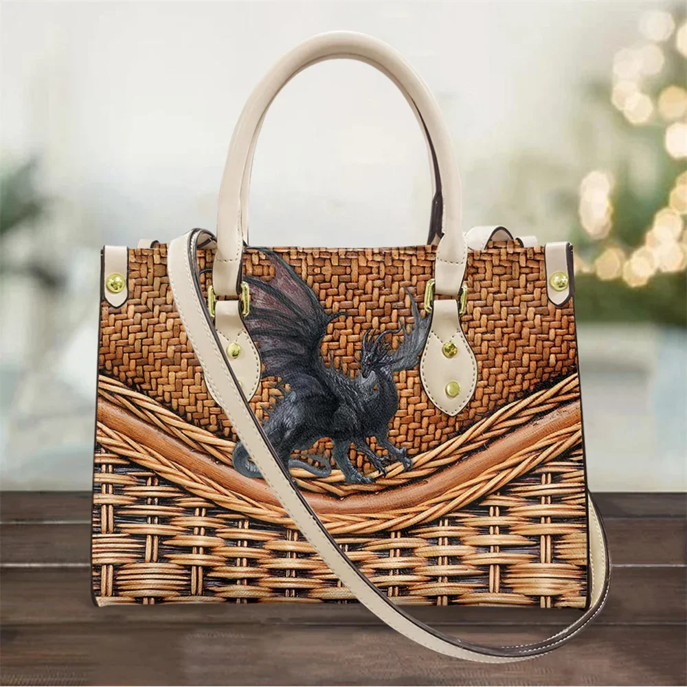 กระเป๋าถือสตรีลายมังกรทอง กระเ - Women Bags Golden บทวิจารณ์และราคา
