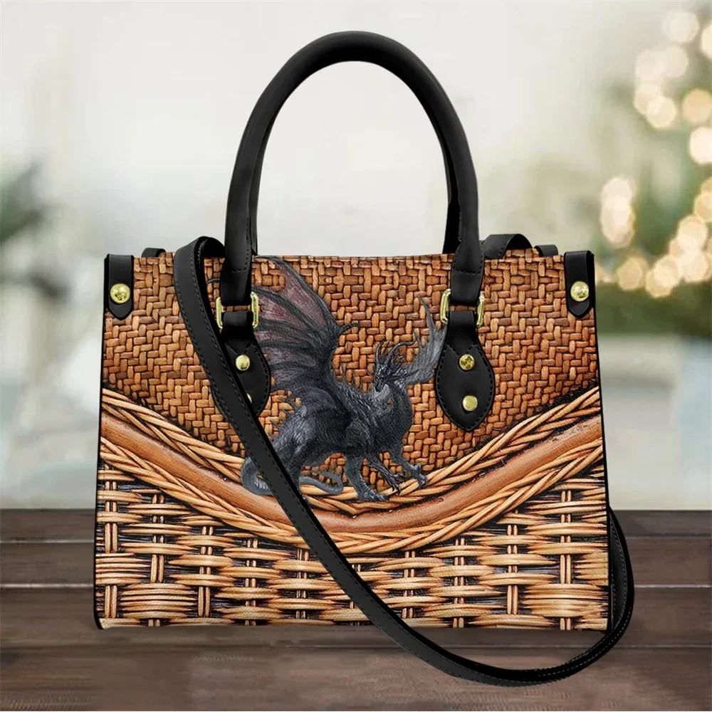 กระเป๋าถือสตรีลายมังกรทอง กระเ - Women Bags Golden บทวิจารณ์และราคา