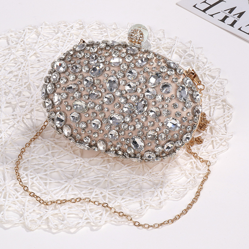 กระเป๋างานราตรีประดับเพชรสีเงิ - Women Bags Golden บทวิจารณ์และราคา