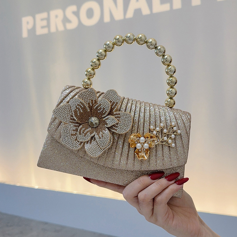 กระเป๋าถือสำหรับงานเลี้ยงรูปดอ - Women Bags Golden บทวิจารณ์และราคา