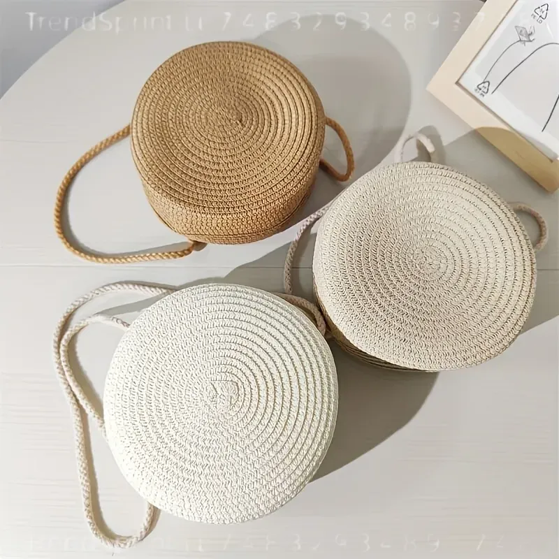 กระเป๋าสะพายข้างทรงกลมสานจากหว - Women Bags And Purses บทวิจารณ์และราคา